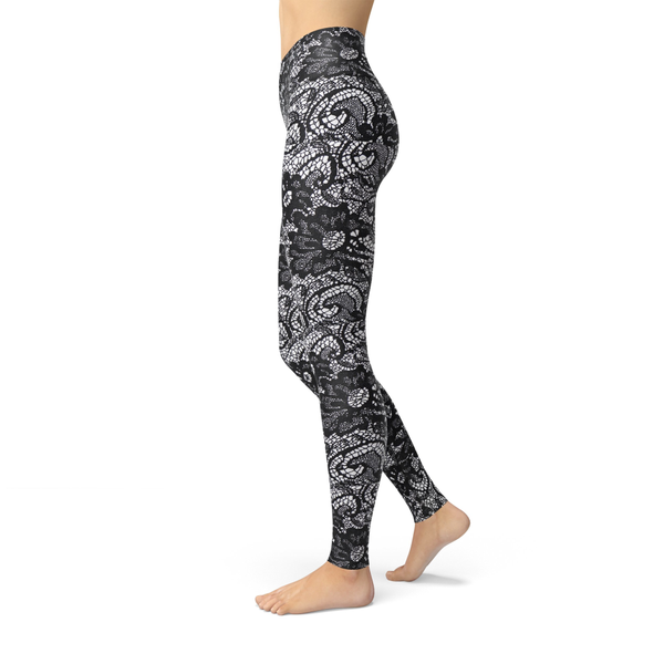 Leslie Black Lace - Luxy Leggings