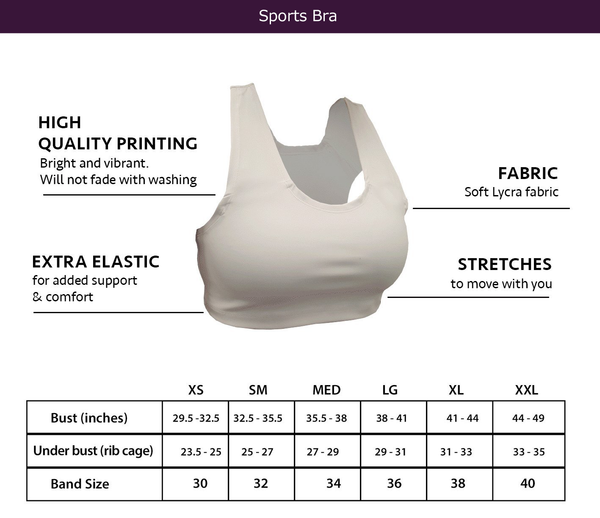 Drawn Roses Sports Bra - Lealaa
