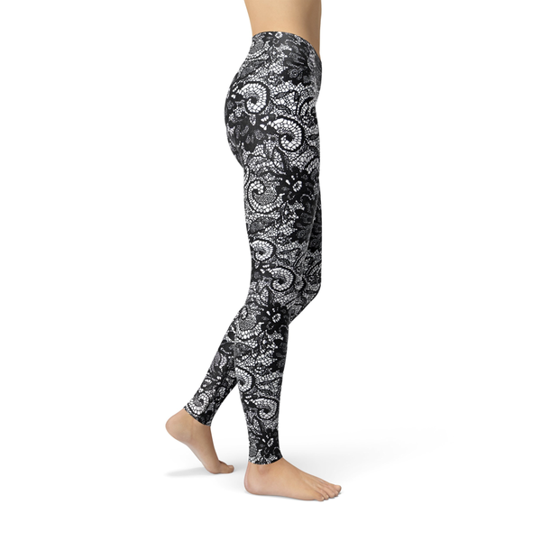 Leslie Black Lace - Luxy Leggings
